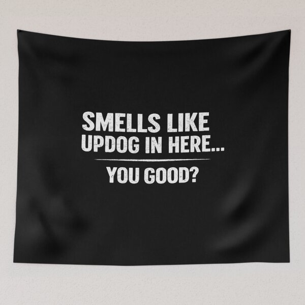 Item preview, Smells Like Updog In Here You Good Funny Meme Shirt, Sarcastic Humor Tee, Office Joke Gift, Casual Meme Shirt designed and sold by VibeOffline Studio.