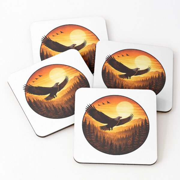 Item preview, Bald Eagle Sunset National Park Badge T-Shirt | Vintage Wildlife Freedom Design designed and sold by Digital Culture Studio.