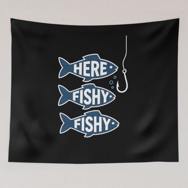 Item preview, Here Fishy Fishy Fishy Funny Fishing designed and sold by TshirtsOnline-.