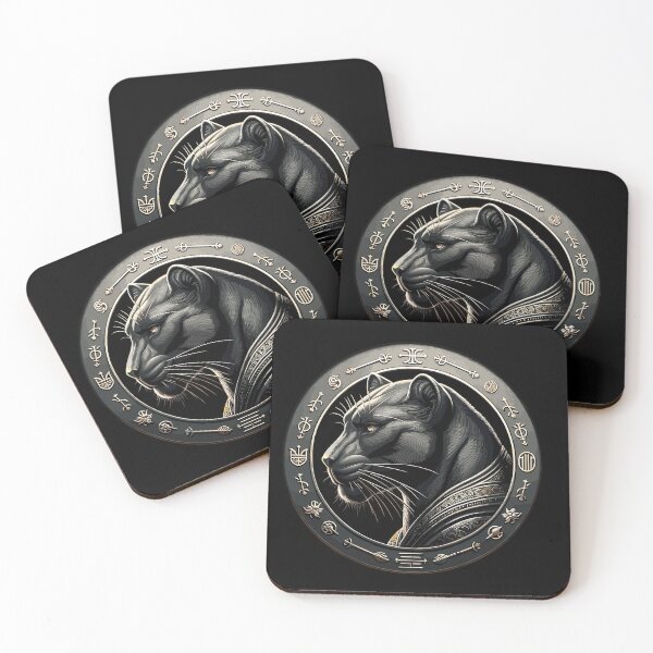 Item preview, Panther Kingdom Coin Design – Majestic Big Cat Collector Emblem designed and sold by CyfroweMysli.
