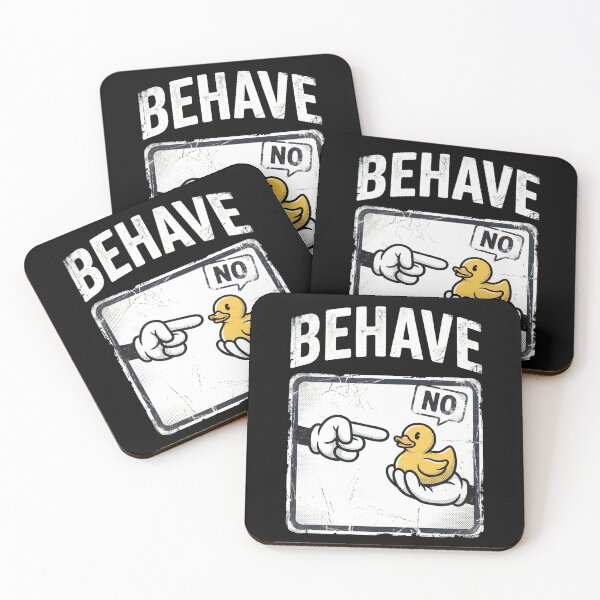 Item preview, Behave No Dishonest Duck Vintage Rubber Duck Meme Cartoon designed and sold by FreshVibe Prints.