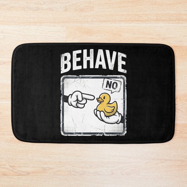 Item preview, Behave No Dishonest Duck Vintage Rubber Duck Meme Cartoon designed and sold by FreshVibe Prints.