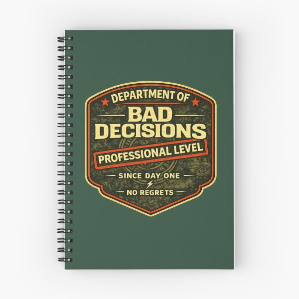 Item preview, Department of Bad Decisions Professional Level Funny Shirt No Regrets Vintage Badge Tee designed and sold by GhostDawgs.