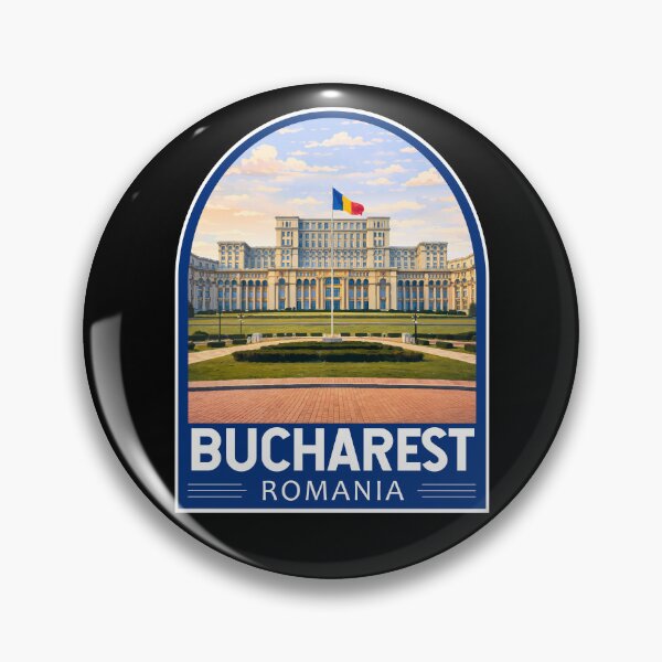 Item preview, Bucharest Romania Travel Art Emblem designed and sold by KrisSidDesigns.