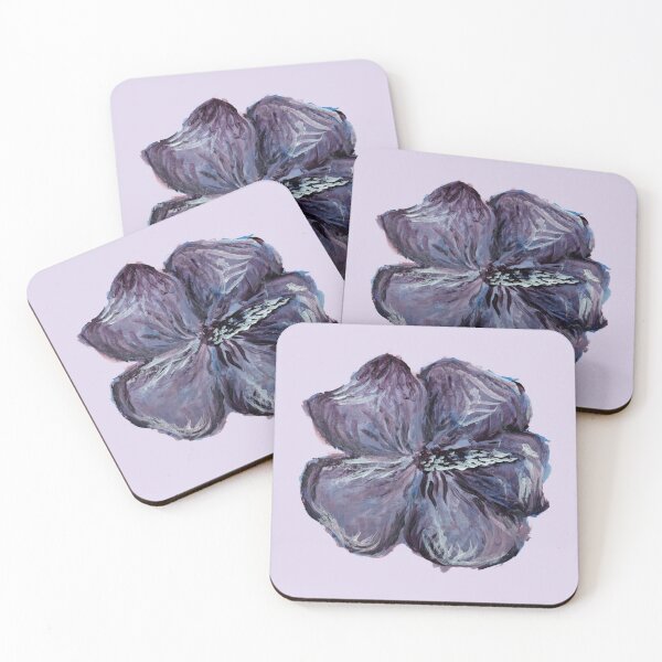 Item preview, Purple Acrylic Handpainted Hibiscus designed and sold by FWWatercolorCo.