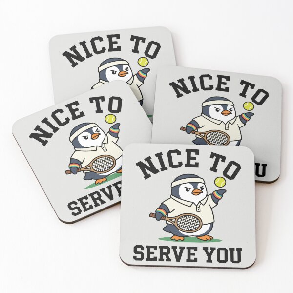 Item preview, Nice To Serve You - Funny Tennis Penguin Mascot designed and sold by DigitalGlade.