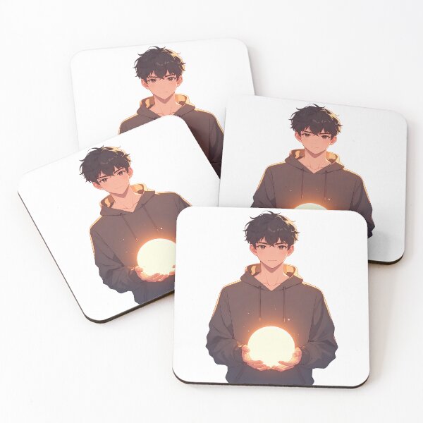 Item preview, Anime Boy Holding Glowing Light Aesthetic designed and sold by BetweenForms.