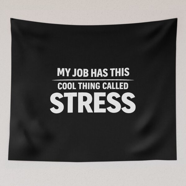 Item preview, My Job Has This Cool Thing Called Stress Funny Work Shirt, Office Humor Tee, Burnout Meme, Coworker Gift, Sarcastic Job Shirt designed and sold by VibeOffline Studio.