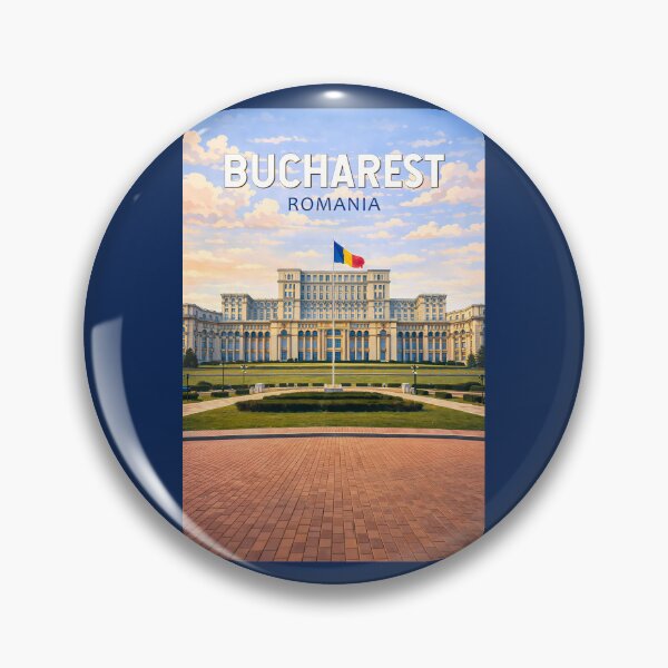 Item preview, Bucharest Romania Illustration Travel Art Vintage designed and sold by KrisSidDesigns.