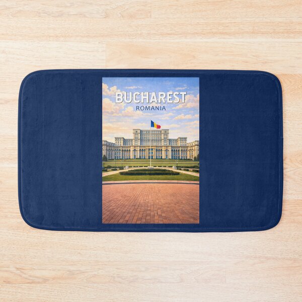 Item preview, Bucharest Romania Illustration Travel Art Vintage designed and sold by KrisSidDesigns.