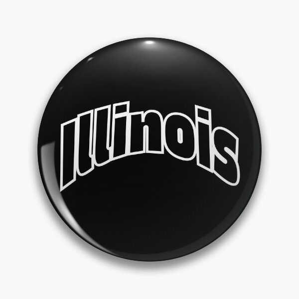 Item preview, Illinois Bold Outline Typography – Modern Arched State Design designed and sold by SoftStyleStudio ⭐⭐⭐.