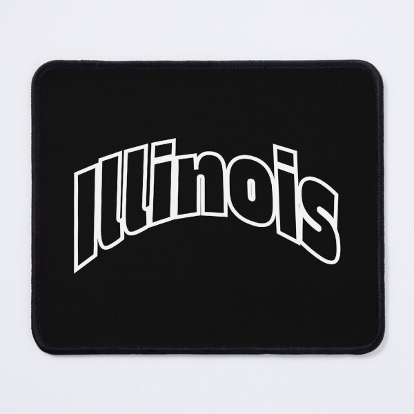 Item preview, Illinois Bold Outline Typography – Modern Arched State Design designed and sold by SoftStyleStudio ⭐⭐⭐.