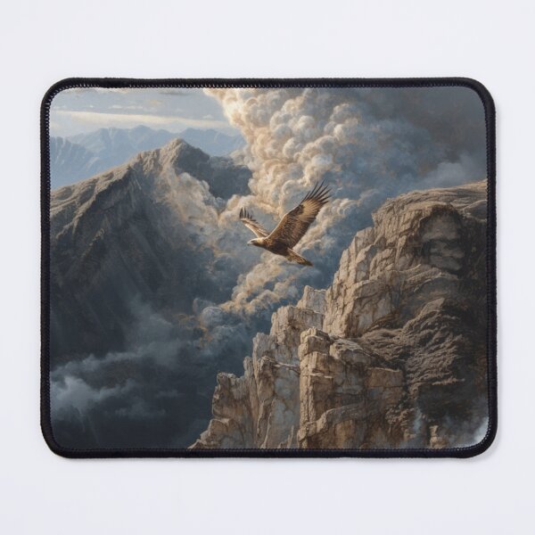 Item preview, A powerful Golden Eagle descending toward rocky cliffs, Birds in Motion designed and sold by CDC40.