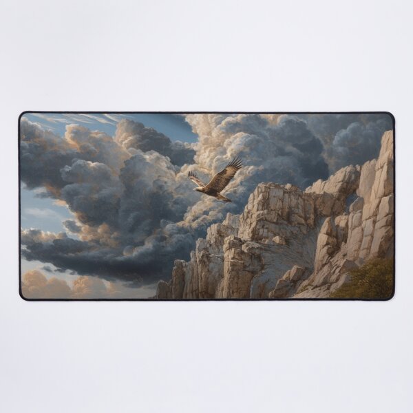 Item preview, A powerful Golden Eagle descending toward rocky cliffs, Birds in Motion designed and sold by CDC40.