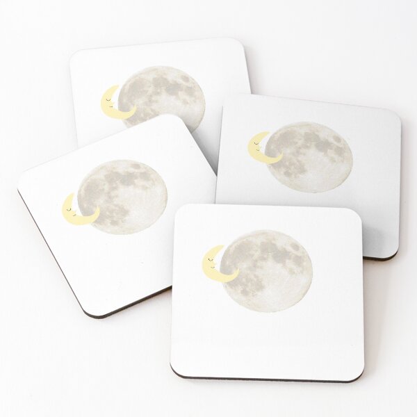 Item preview, Sleeping Crescent Moon and Giant Full Moon Illustration designed and sold by Springrain7.