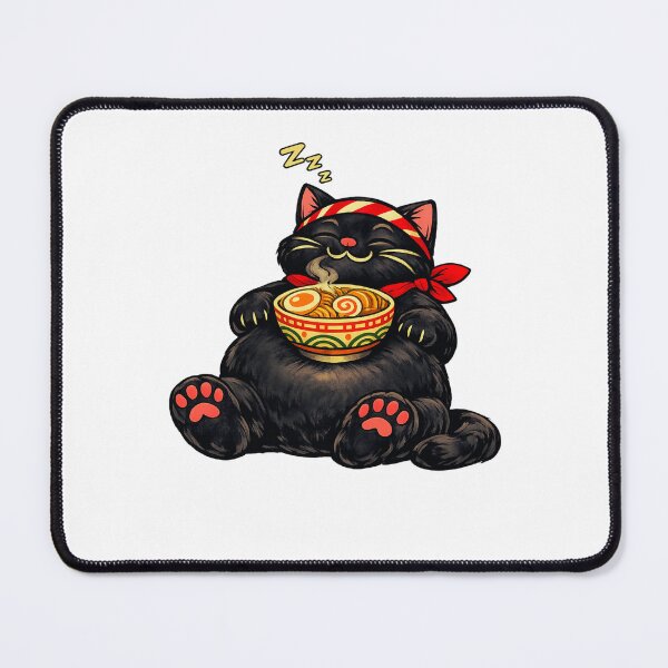 Item preview, Ramen Cat – Full Belly Nap designed and sold by LuveraxArt.