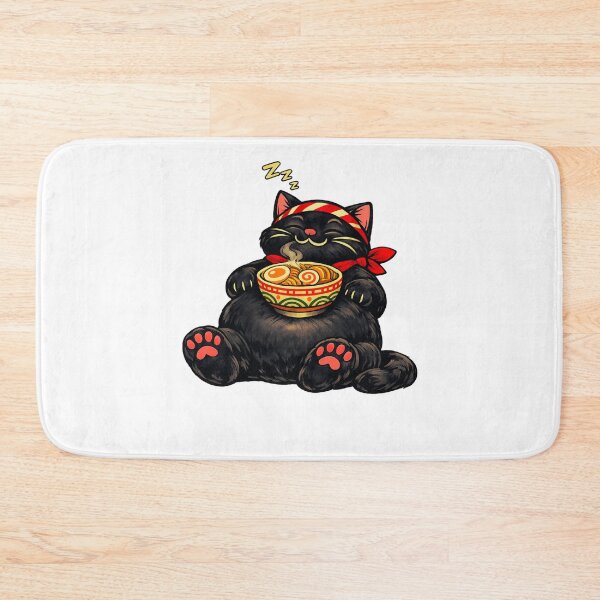 Item preview, Ramen Cat – Full Belly Nap designed and sold by LuveraxArt.
