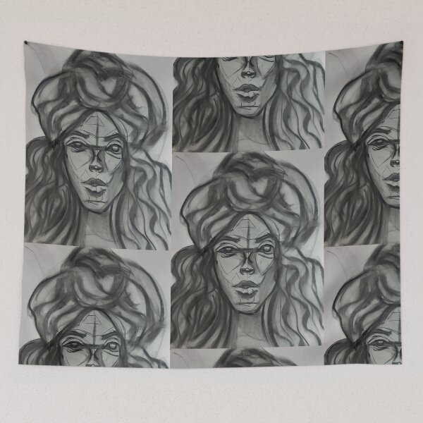 Item preview, Black queen wearing scarf prototype designed and sold by PaintToven.