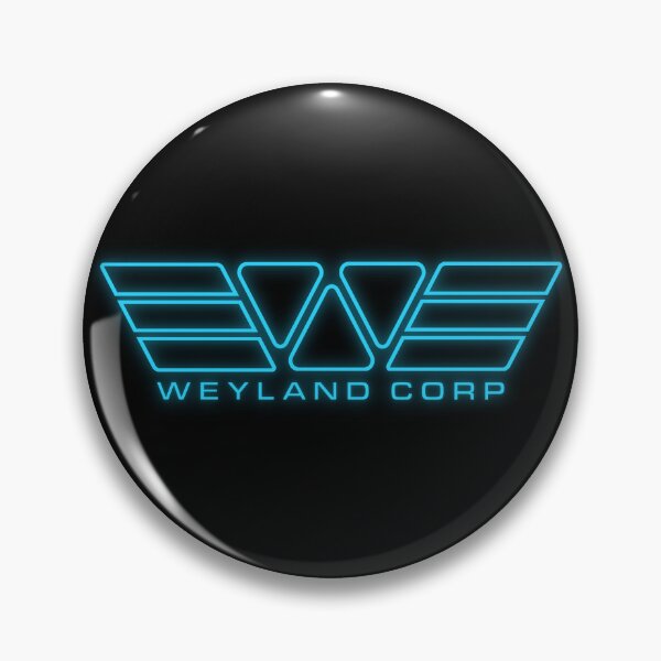 Item preview, Alien Weyland Corp Neon Blue Logo designed and sold by Power Up Prints.