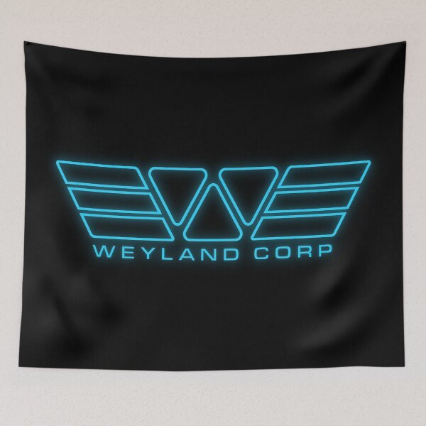 Item preview, Alien Weyland Corp Neon Blue Logo designed and sold by Power Up Prints.