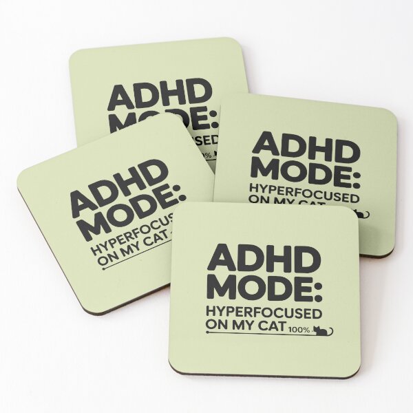 Item preview, ADHD Mode Hyperfocused On My Cat Funny Neurodivergent Cat Owner Gift designed and sold by GrafTeesLab.