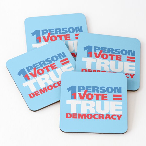 Item preview, 1 Person 1 Vote = True Democracy, No Gerrymandering Anti Electoral College  designed and sold by Winner Chicken Dinner Designs.