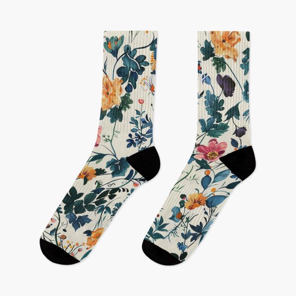 Item preview, Teal and Peach Aesthetic Wildflower Pattern designed and sold by Atlas Kai.