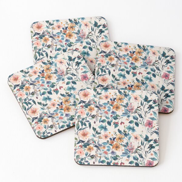 Item preview, Seamless Watercolor Botanical Spring Flowers Design designed and sold by Atlas Kai.