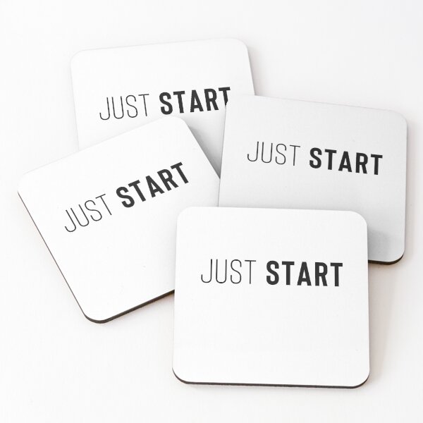 Item preview, Just Start – Minimal Motivation Quote designed and sold by Lynn Creates.