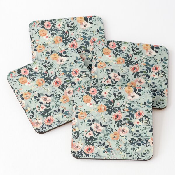 Item preview, Elegant Cream and Green Floral Seamless Pattern designed and sold by Atlas Kai.