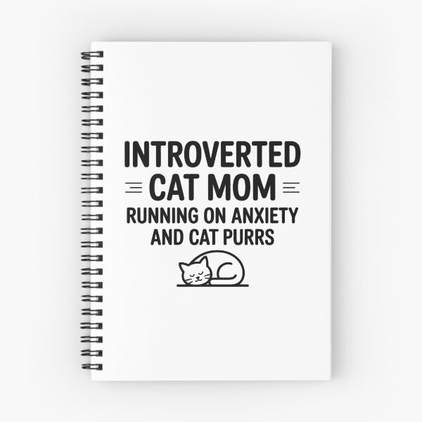 Item preview, Introverted Cat Mom Running On Anxiety And Cat Purrs Funny Introvert Gift Mental Health designed and sold by GrafTeesLab.