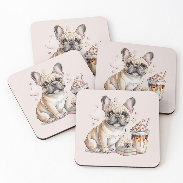 Item preview, French Bulldog Iced Coffee Lover — Cute Fawn Frenchie Pup Cup Hearts Paw Print Dog Mom Gift designed and sold by tamdevo1.