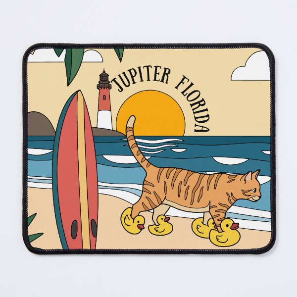 Item preview, Jupiter Florida Beach Cat Illustration designed and sold by Blupunk.