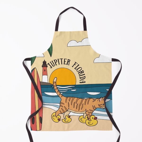 Item preview, Jupiter Florida Beach Cat Illustration designed and sold by Blupunk.