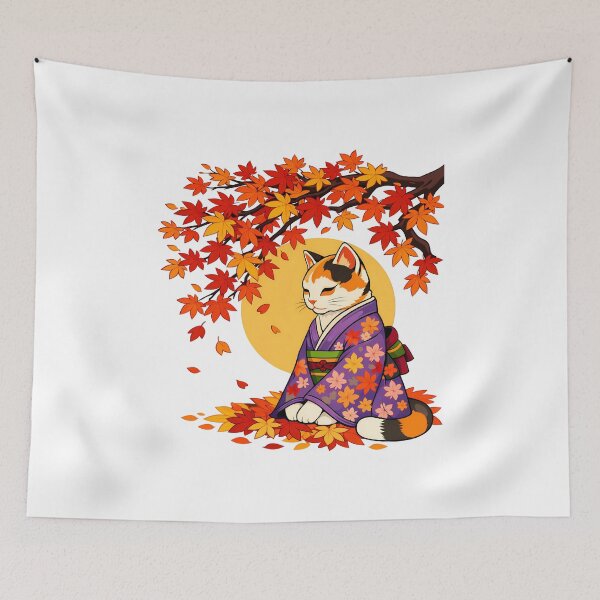 Item preview, Autumn Kimono Calico designed and sold by FK-UK.