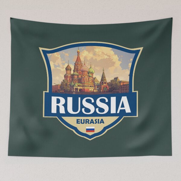 Item preview, Russia Illustration Retro Badge designed and sold by KrisSidDesigns.