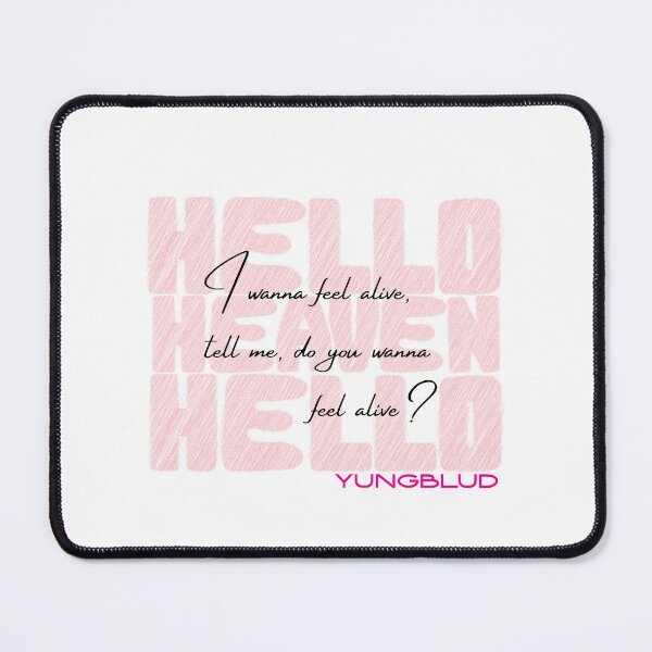 Artikelvorschau, YUNGBLUD Hello Heaven, Hello Lyrics entworfen und verkauft von bruise+blush.