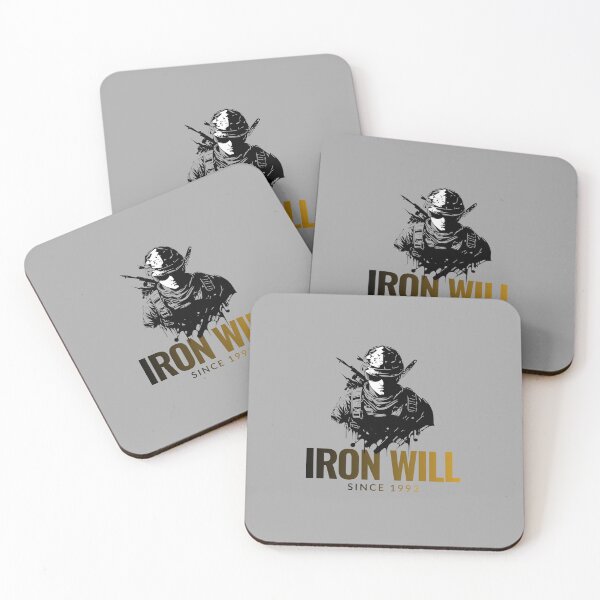 Item preview, Iron Will Tactical Soldier Military Strength T-Shirt Warrior Mindset Army Design designed and sold by EvolusionPro.