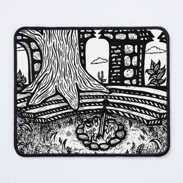 Item preview, Soulsborne Greyscale Firelink Shrine designed and sold by KayTurtless.