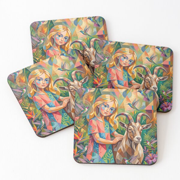 Item preview, The girl with the goat. designed and sold by Natalia-Vlad.