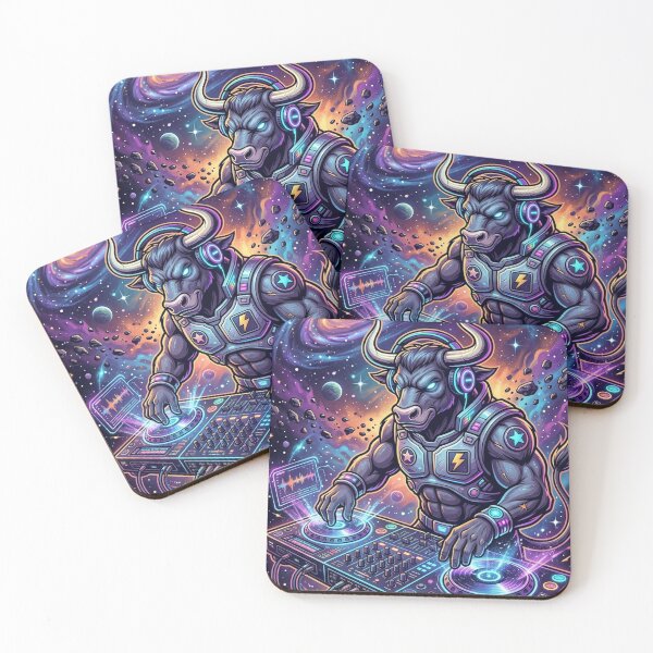 Item preview, DJ Bull in Space designed and sold by SnowballBunny.
