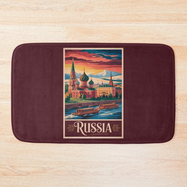 Item preview, Russia Novosibirsk Illustration Travel Art Vintage designed and sold by KrisSidDesigns.