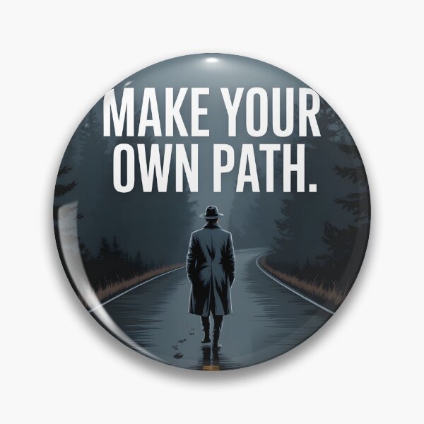 Item preview, Make Your Own Path – Dark Forest Road Motivational Quote Design designed and sold by ArcticFoxStudio.