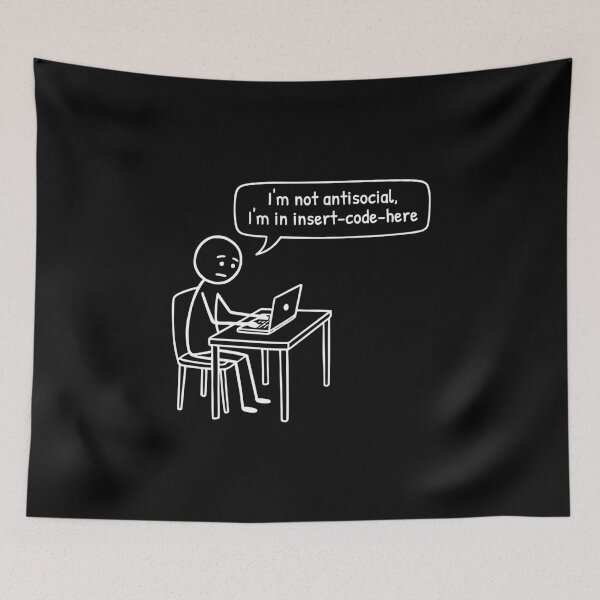 Item preview, I’m Not Antisocial XKCD Style Programmer Humor designed and sold by AnnSign.