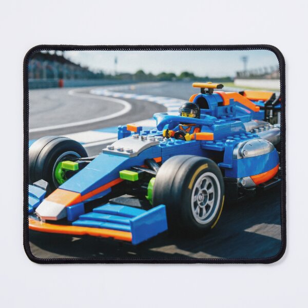 Item preview, Lego F1 Race Car on Track – Formula 1 Brick Building Fun Art Print designed and sold by ticzla95.