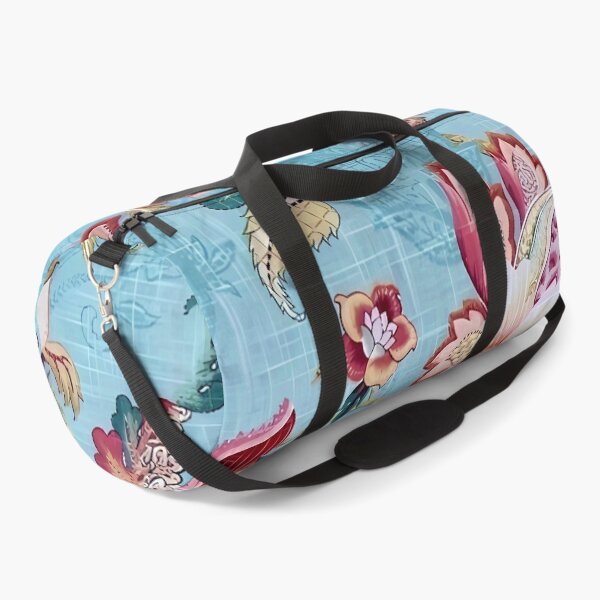 Item preview, Jacobean Floral Pattern on Blue designed and sold by Vicky Brago-Mitchell®.