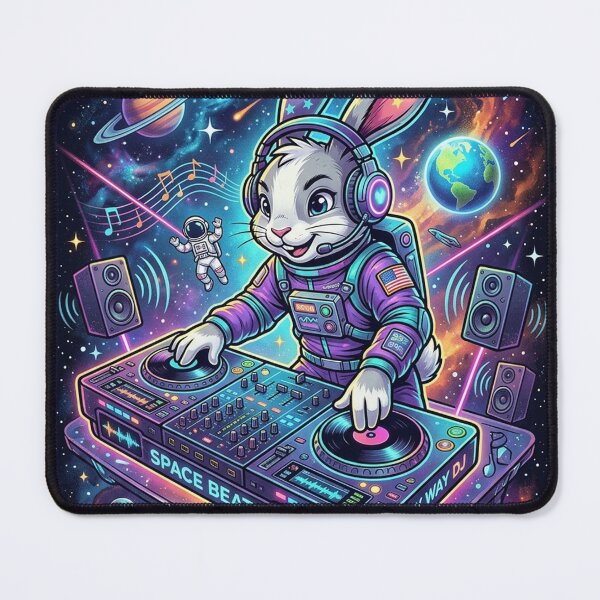 Item preview, DJ Bunny In Space designed and sold by SnowballBunny.