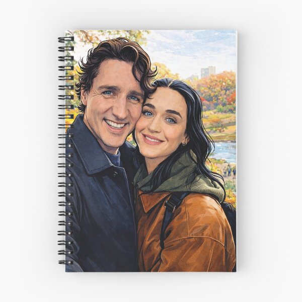 Item preview, Katy Perry and Justin Trudeau make their relationship official with an autumn selfie (fan art) designed and sold by PopCultureAndStuff.