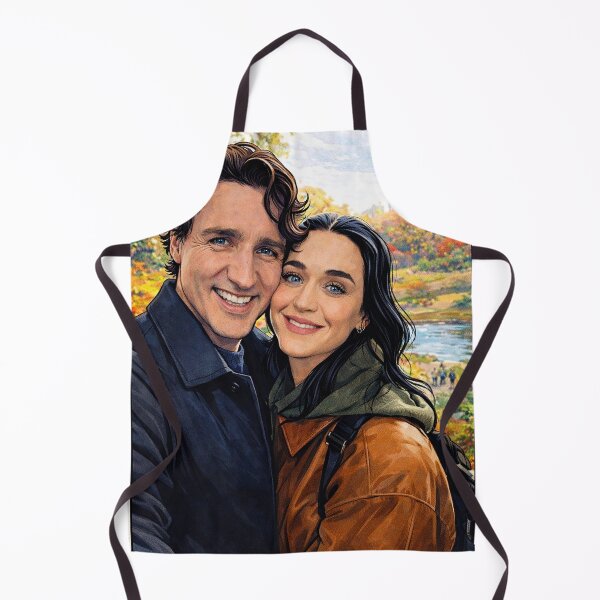Item preview, Katy Perry and Justin Trudeau make their relationship official with an autumn selfie (fan art) designed and sold by PopCultureAndStuff.