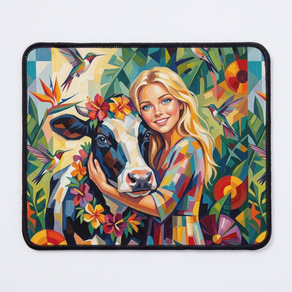 Item preview, The girl with the cow. designed and sold by Natalia-Vlad.